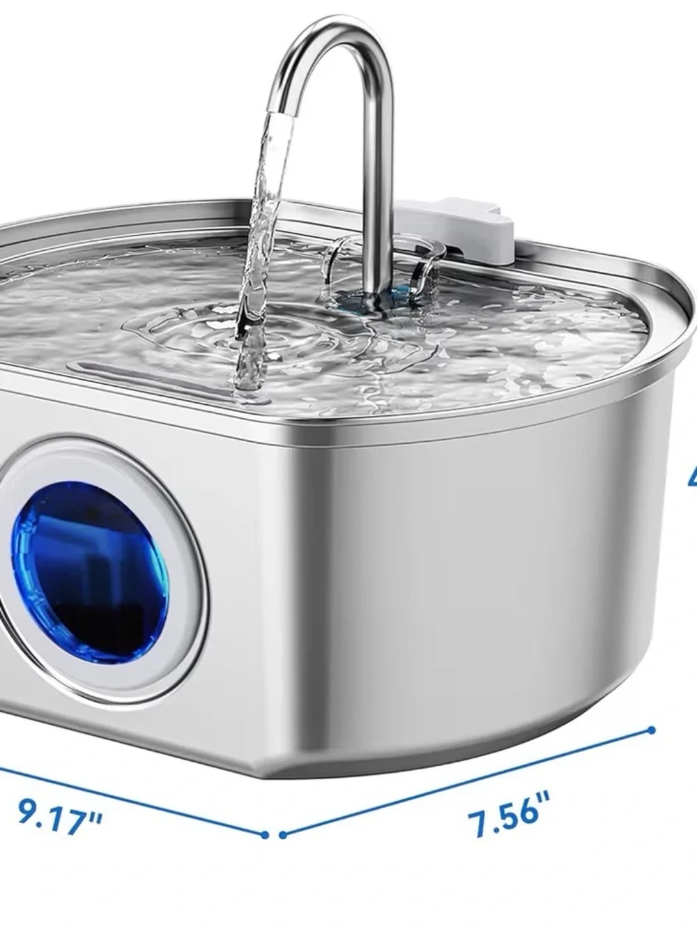 APAU K Brown Pet Water Fountain - Continuous Flow Cat Bowl